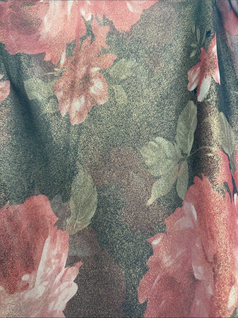 Lauren Ralph Lauren Rose and Black Silk Floral Scarf - Picture 2 of 3